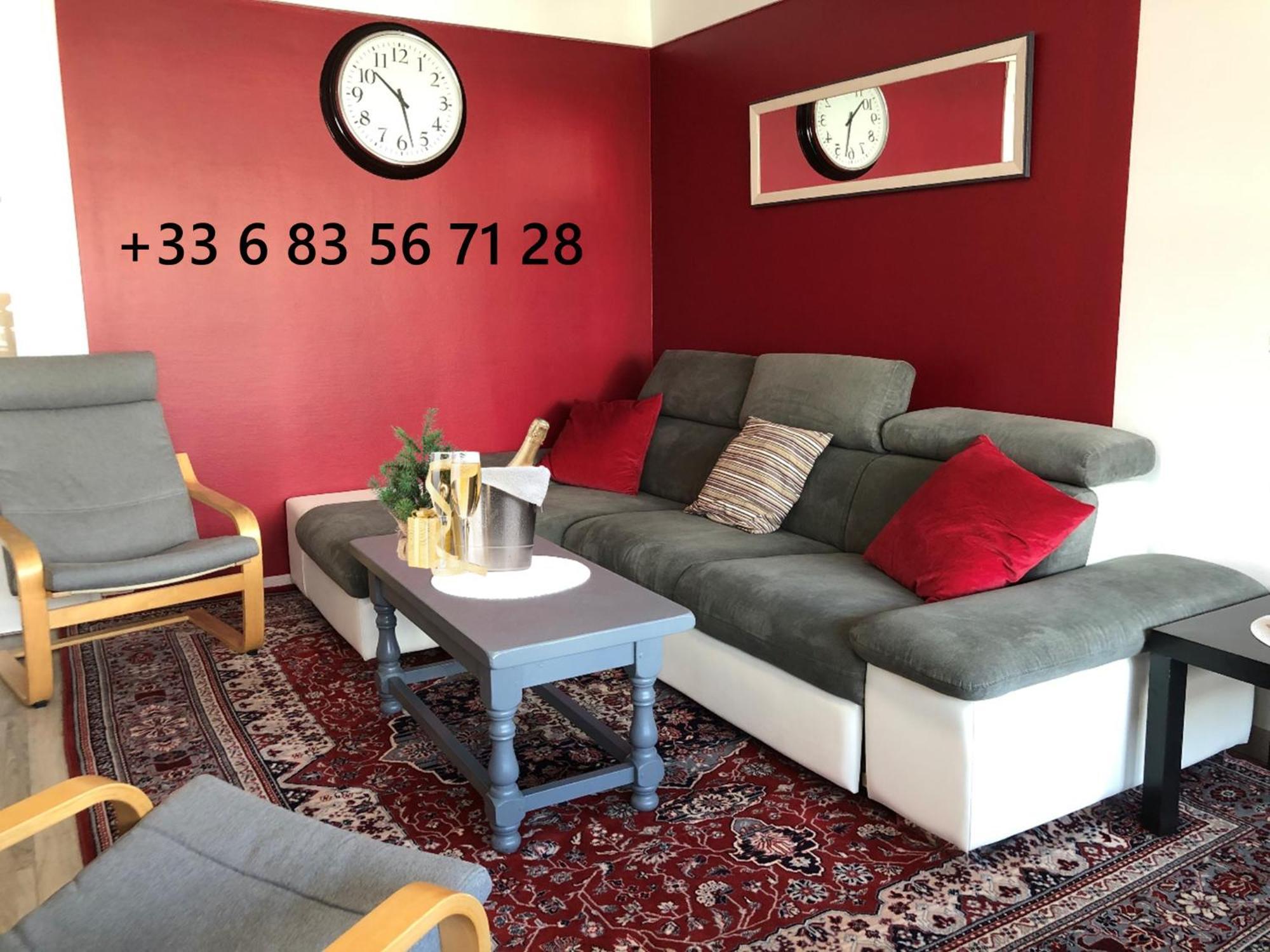 Bedinreims "Burgundy Bottle" 110M2 Exceptional, 4 Chambres Doubles, 2 Bain, Free Park & Wifi, Tout Equipe Экстерьер фото